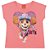 Blusa Manga Curta Infantil Menina Patrulha Canina Coral - Malwee - Imagem 1