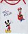 Blusa Manga Curta Bebê Menina Minnie e Mickey Branca - Disney by Tricae - Imagem 3