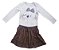 Conjunto Body e Saia - Bege e Marrom - Lilica Ripilica Baby - - Imagem 1