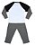 Pijama Infantil en 10 - Manga Raglan - Preto e Cinza Escuro - Lupo - Imagem 2