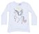 Blusa Manga Longa Bebê Menina Unicórnio Branca - Rovitex Kids - Imagem 4