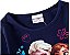 Vestido Bebê Anna e Elsa Frozen - Babados e Tule - Azul Marinho - Imagem 3