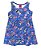 Vestido Infantil Floral Minnie - Azul Royal -  Disney Cativa - Imagem 1