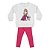 Conjunto Bebê Menina Princesa Cinza Claro e Rosa - Baby Fun - Imagem 1