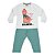 Conjunto Moletom Flanelado Bebê Menino Dinossauro Cinza - Baby Fun - Imagem 1
