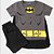 Pijama Infantil Menino Batman com Capa Removível Cinza e Preto - Lupo - Imagem 3
