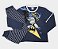 Pijama Manga Longa Infantil Menino Batman Azul Marinho - Lupo - Imagem 2