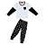 Pijama Manga Longa Infantil Menino Mickey Branco e Preto Lupo - Imagem 1