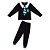 Pijama Manga Longa Infantil Menino Harry Potter Slytherin Preto e Verde - Lupo - Imagem 1