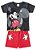 Conjunto Manga Curta Bebê Menino Mickey Cinza e Vermelho - Brandili - Imagem 1