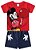 Conjunto de Camiseta e Bermuda - Mickey - Vermelho e Azul Marinho - Brandili - Imagem 1