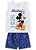 Conjunto Regata Bebê Menino Mickey Branco e Azul - Brandili - Imagem 1
