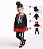 Fantasia Infantil Esqueletina com Chapéu Preto e Vermelha - Imagem 3