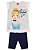 Conjunto de Blusa e Bermuda Ciclista - Cinderela - Disney - Brandili - Imagem 1