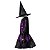 Fantasia Infantil Menina Bruxinha com Chapéu Preta e Roxa - Imagem 6