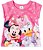 Blusa Manga Curta Bebê Menina Minnie e Margarida Rosa - Brandili - Imagem 1