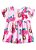 Vestido Bebê Floral - Cachorrinhos - Rosa - Brandili - Imagem 1