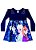Vestido Elsa, Anna e Olaf - Disney Frozen - Azul Marinho - Brandili - Imagem 1