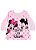 Blusa Manga Longa Bebê Menina Minnie e Mickey Rosa Claro - Brandili - Imagem 1