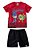 Conjunto Manga Curta Bebê Menino Pj Masks Vermelho e Preto - Malwee - Imagem 1