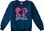 Moletom Flanelado Infantil Barbie Azul Marinho - Malwee - Imagem 1