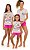 Pijama Manga Curta Adulto Feminino Mônica Rosa - Imagem 3