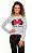 Pijama Manga Longa Adulto Feminino Minnie Branco e Preto - Imagem 2