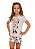 Pijama Manga Curta Infantil Menina Minnie Off-White - Coleção Mãe e Filha - Imagem 2