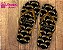 chinelo debutante coroa de princesa preto e dourado - Imagem 1
