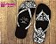 Chinelo Formatura direito arabesco preto e branco - Imagem 1
