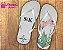 Chinelo Personalizado De Casamento Com folhas E Flores - Imagem 1