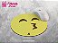 Mouse Pad Redondo Emoji Beijo - Imagem 1