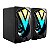 Caixa de Som RGB 2x3W RMS, USB, Preto, - Imagem 1