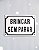 Placa Esmaltada - 12cm x 18cm - Brincar Sem Parar - Branco - Imagem 1