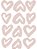 Adesivos Decorativos Corações Rosa - Imagem 3