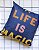 Capa de Almofada 43x43 Mysticona Life Is Magic - Imagem 1