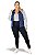 Jaqueta Jeans Plus Size com Manga Malha Matelassê 6479 - Imagem 1
