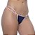 Calcinha Em Microfibra Com Tiras Duplas E Detalhes Rendados Hot Love - Azul Marinho Com Rosa - Imagem 1