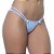 Calcinha Em Microfibra Com Tiras Duplas E Detalhes Rendados Hot Love - Azul Claro Com Branco - Imagem 1