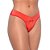 Tanga Fio Dental Microfibra Liso Com Detalhe Em Renda Rexton - Vermelho - Imagem 1