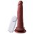 Pênis Com Vibrador E Ventosa 18 X 4 Cm Soulsex - Chocolate - Imagem 1