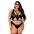 Conjunto Sensual Corselet Plus Pimenta Sexy - Preto Com Verde Neon - Imagem 1