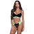 Conjunto Bojo Anitta Neon Com Renda Patitex - Preto Com Verde Neon - Imagem 1