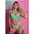 Conjunto Bicolor Bojo E Fio Rendado Hot Love - Verde Água Com Nude - Imagem 1