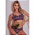 Conjunto Bicolor Bojo E Fio Rendado Hot Love - Azul Marinho Com Rosa - Imagem 1