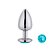 Plug Anal De Aço Com Joia Tamanho G Lf Import - Azul Claro - Imagem 1