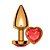 Plug Anal Coração Unique Gold La Pimienta - Vermelho - Imagem 1
