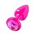Plug Anal Rosa Com Joia Diversão Ao Cubo - Rosa - Imagem 1