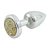 Plug Less P Cromado Com Pedra Cravejada Hard - Dourado - Imagem 1