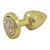 Plug Less P Dourado Com Pedra Cravejada Hard - Dourado - Imagem 1